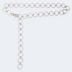 Urban Outfitters Metal Chain Belt Silver One Size NWT 38.50 S/M M/L